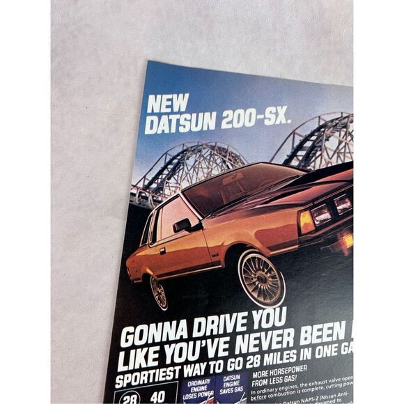 Vintage DATSUN 200-SX CAR Vintage 1970's Magazine Ad - Picture 5 of 6